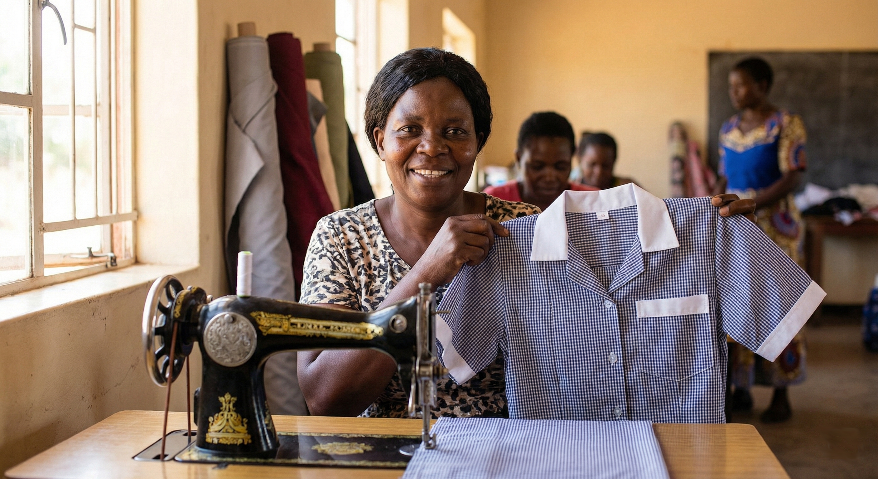 Women in sewing workshop